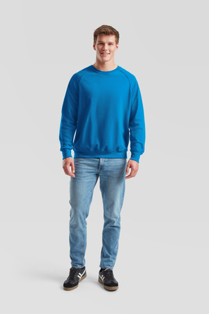 Bluza Klasyczna MĘSKA Fruit of The Loom LIGHTWEIGHT RAGLAN Sweat azurowy