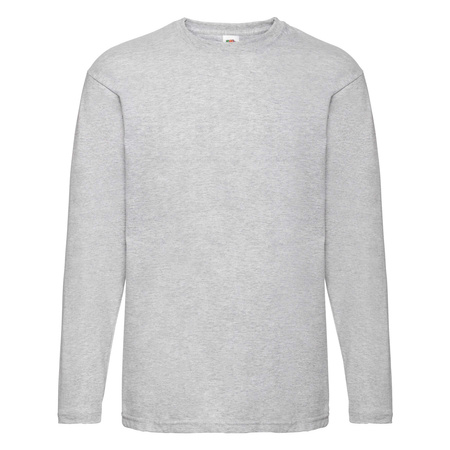 Koszulka dł. rękaw MĘSKA Fruit of The Loom VALUEWEIGHT LONG SLEEVE T szary melanż