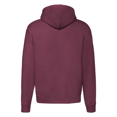 Bluza z kapturem i suwakiem  MĘSKA Fruit of The Loom PREMIUM HOODED Sweat Jacket burgundowa