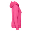 Bluza z kapturem i suwakiem  DAMSKA Fruit of The Loom PREMIUM HOODED Sweat Jacket fuksja