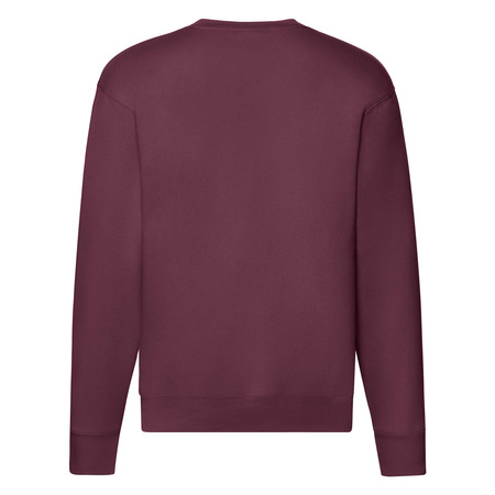 Bluza Klasyczna MĘSKA Fruit of The Loom PREMIUM SET-IN SWEAT burgundowa