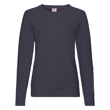 Bluza Klasyczna DAMSKA Fruit of The Loom LIGHTWEIGHT RAGLAN Sweat granatowa