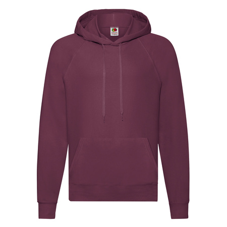 Bluza Kangurka MĘSKA Fruit of The Loom LIGHTWEIGHT HOODED Sweat  burgundowa