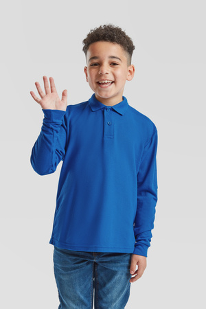 Koszulka Polo DZIECIĘCA Fruit of The Loom KIDS 65/35 LONG SLEEVE POLO niebieska