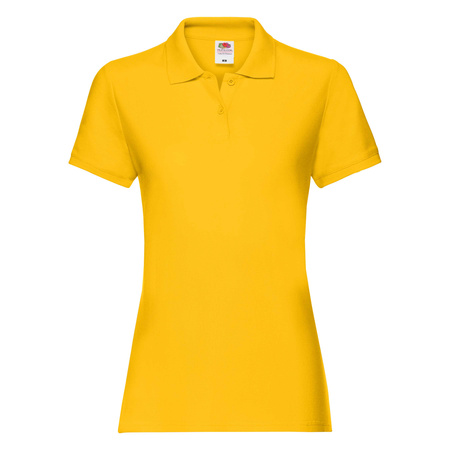 Koszulka Polo DAMSKA Fruit of The Loom LADIES PREMIUM POLO ciemny żółty