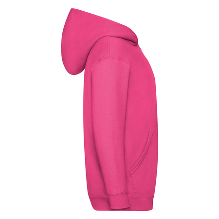 Bluza z kapturem i suwakiem  DZIECIĘCA Fruit of The Loom CLASSIC HOODED Sweat Jacket fuksja